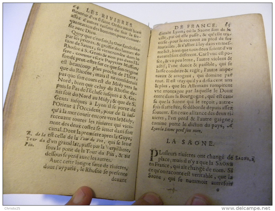 Les Rivieres De France Ou Description Géographique Et Historique Du Cours EDITION ORIGINALE - Jusque 1700