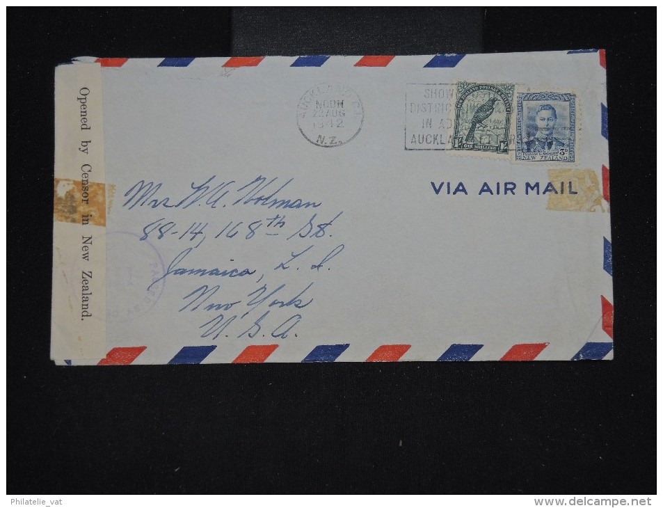NOUVELLE ZELANDE - Enveloppe De Auckland Pour New York En 1942 Avec Censure - à Voir - Lot P10433 - Lettres & Documents