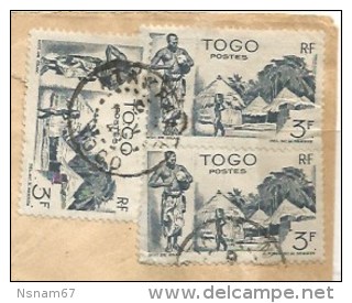 +b800 - Togo AKTAPAME 1948 Pour BESANCON Doubs - TAXE 12 Francs Français - - 1859-1959 Storia Postale