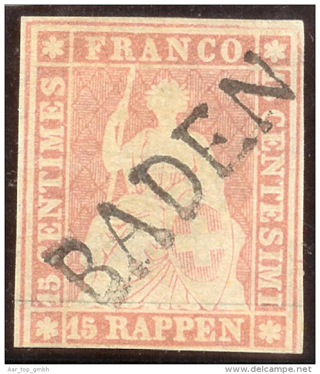 Heimat AG Baden 185? Lang-O Auf Strubel Zu#24D 15Rp. - Used Stamps