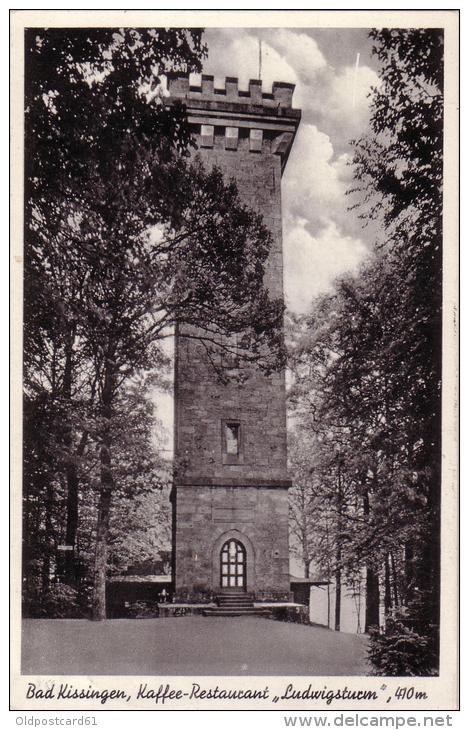 Foto- AK  BAD KISSINGEN / Bayern - Kaffee & Restaurant "Ludwigsturm" - 1938 - Bad Kissingen