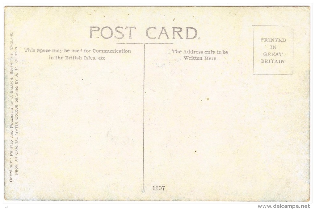 A R Quinton - The Lawn, Dawlish Colour Postcard - J Salmon No 1807 - Unused - Quinton, AR