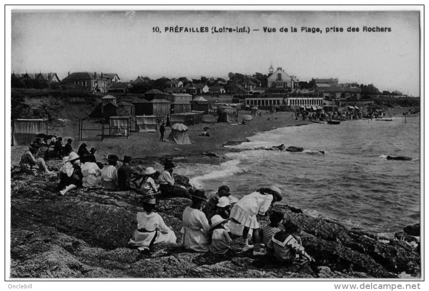 Préfailles Loire Atlantique Enfants Rochers Plage 1920 état Superbe - Préfailles