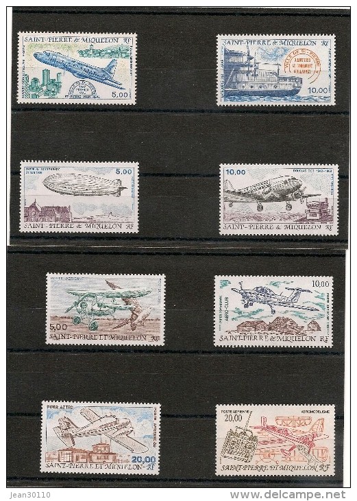 St PIERRE Et MIQUELON P.A.années 1987/92 N°Y/T :64/71** - Unused Stamps