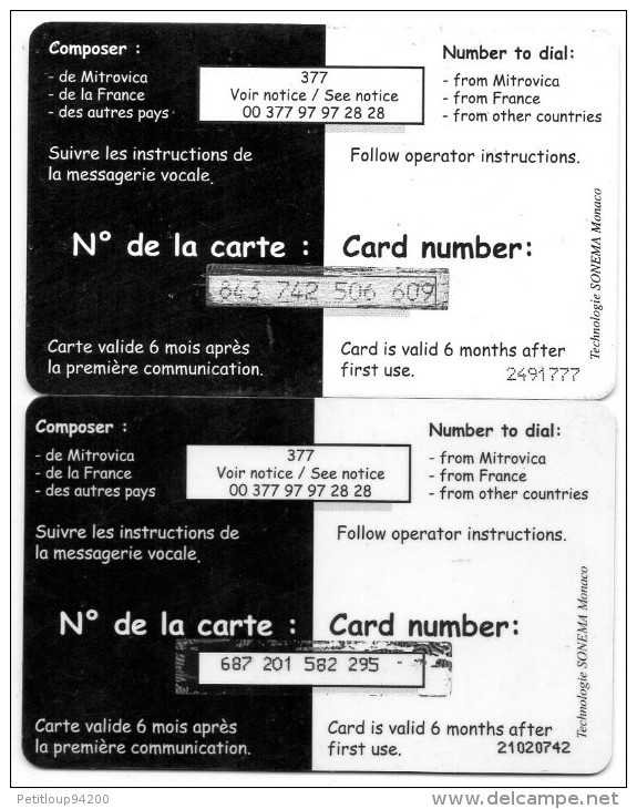 CARTES PREPAYEES  ECOPHONING  Economat De L´Armée ( Lot De 2)  2295 - Militär