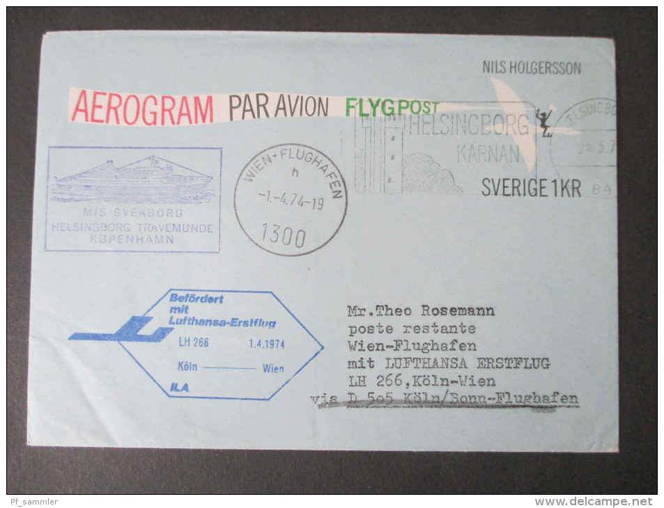 Schweden Ganzsachen / Aerogramme / Kartenbriefe usw. 31 Stück. Hoher Katalogwert. Tolle Stücke. 1881 - 1975