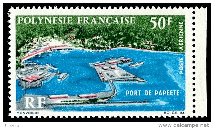 POLYNESIE 1966 - Yv. PA 20 ** TB Bdf  Cote= 21,00 EUR - Port De Papeete ..Réf.POL22628 - Neufs