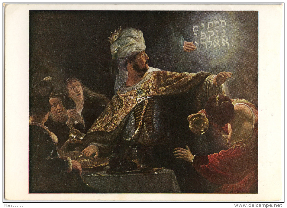 Rembrandt Van Rijn: Belshazzar's Feast Postcard Not Travelled Bb151005 - Malerei & Gemälde