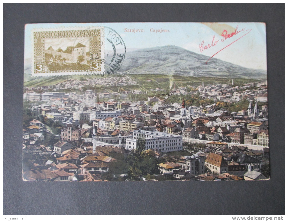 Österreich / Bosnien Und Herzegowina Nr. 31A Einzelfrankatur Auf Einer Ansichtskarte. Sarajevo. Capajebo. - Bosnia And Herzegovina