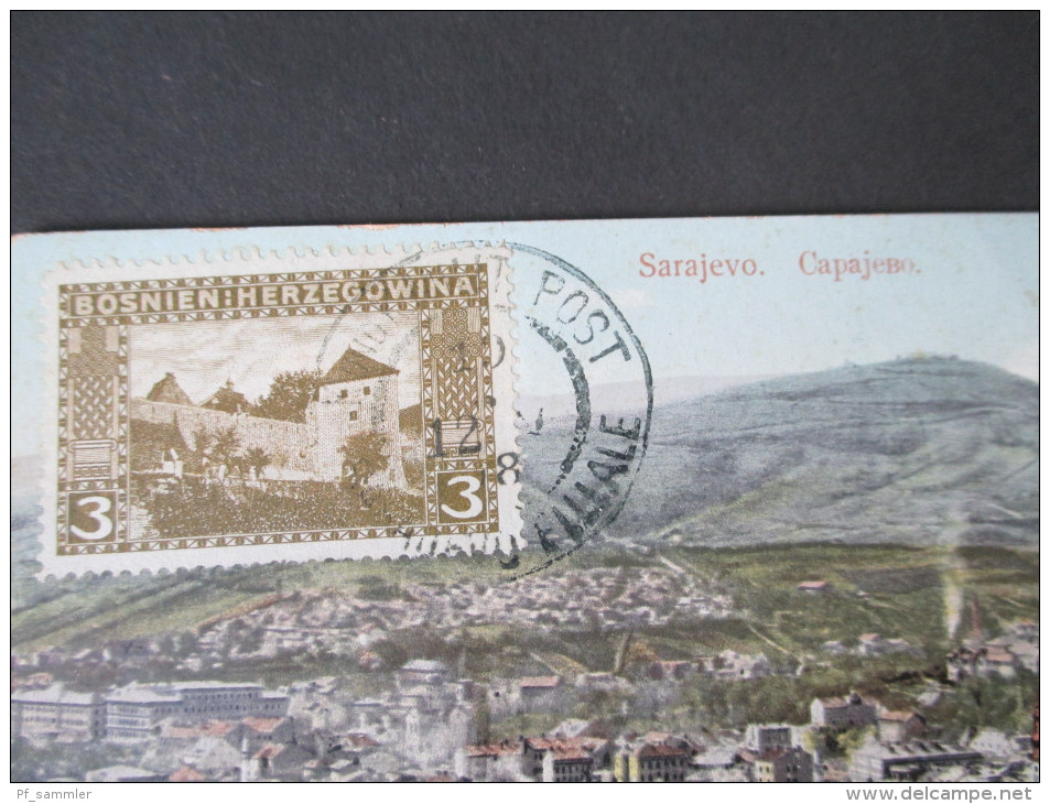 Österreich / Bosnien Und Herzegowina Nr. 31A Einzelfrankatur Auf Einer Ansichtskarte. Sarajevo. Capajebo. - Bosnia And Herzegovina