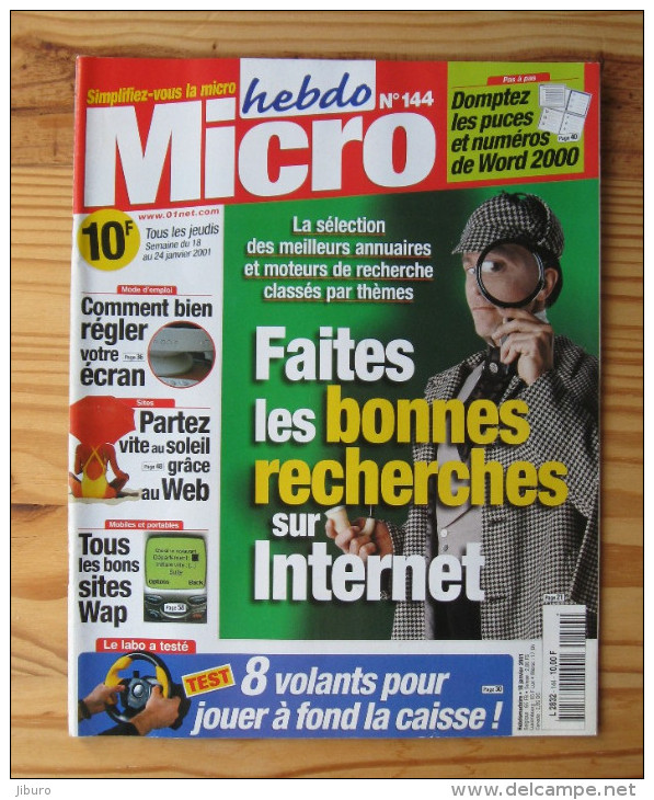 3 Scans / Humour Sherlock Holmes / Magasine Micro Hebdo N° 144 Janvier 2001 /  CP/GF - Altri & Non Classificati