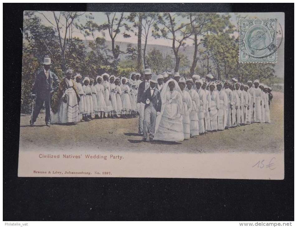 AFRIQUE DU SUD - CP De Johannesburg " Mariages " Beau Plan Voyagée En 1907  Pour Le Transvaal - à Voir - Lot P 10510 - Afrique Du Sud