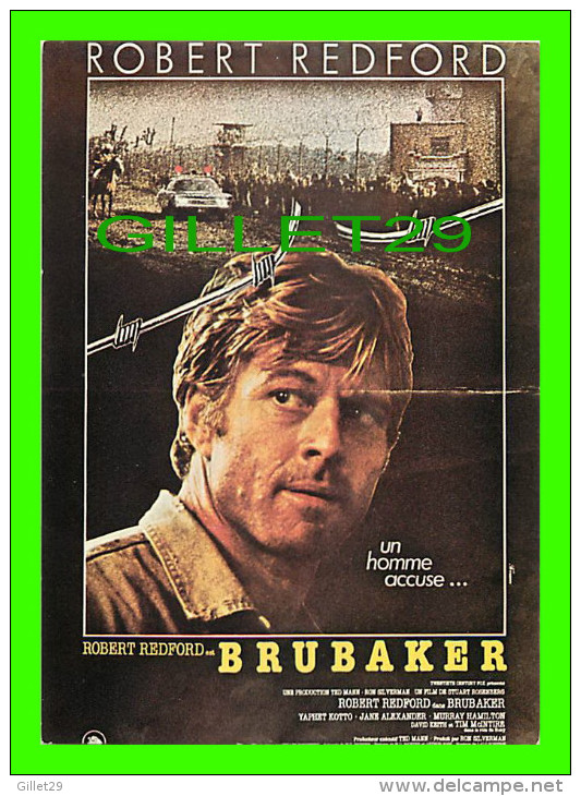 AFFICHES DE FILM - "BRUBAKER"  ROBERT REDFORD - No E 127 - ÉDITIONS F. NUGERON - Affiches Sur Carte