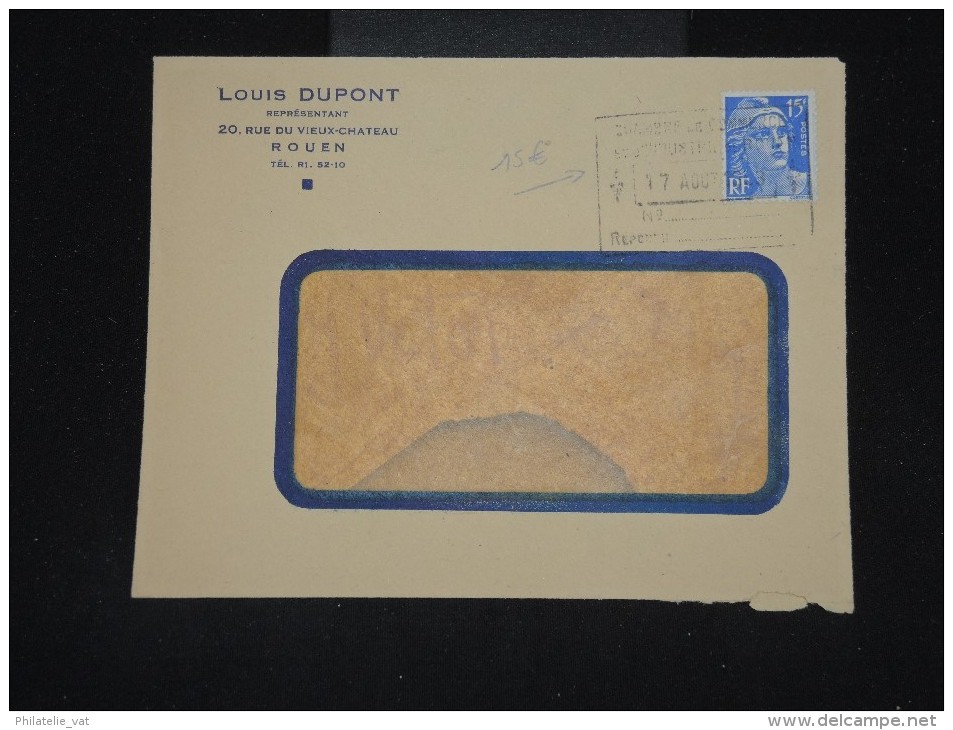 FRANCE - Enveloppe De La Chambre De Commerce De Rouen En 1953 ( Grève Postale) - Aff. Plaisant - Lot P10524 - Dokumente