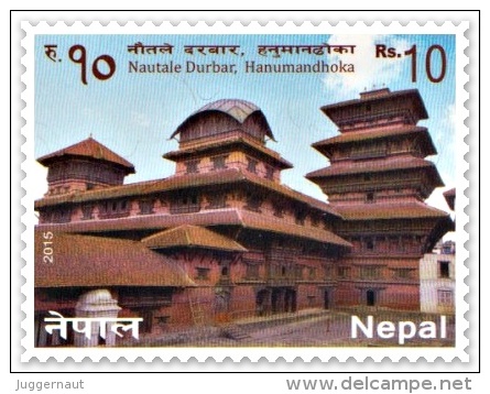 NINE STORIED PALACE COMPLEX HANUMANDHOKA MINT STAMP NEPAL 2015 MINT/MNH - Hindouisme