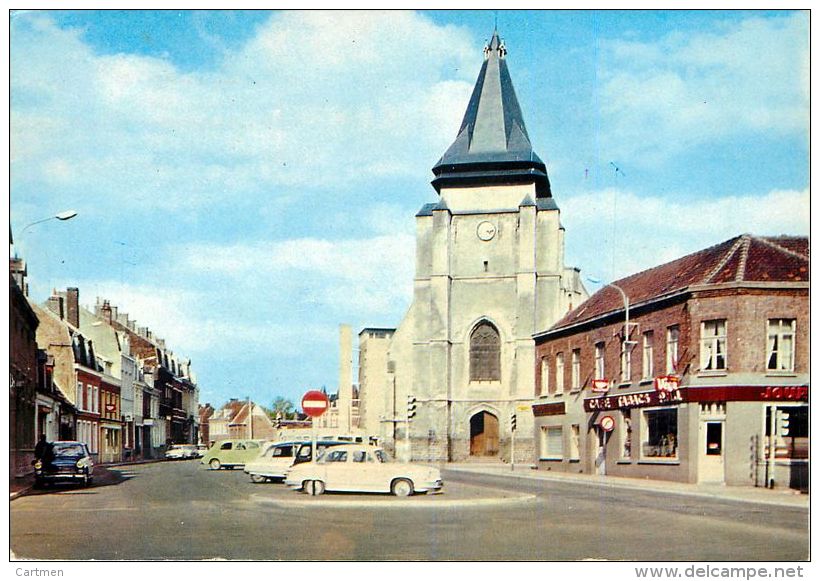 59 MARCQ EN BAROEUL PLACE GENERAL DE GAULLE  EGLISE SAINT VINCENT     CARTE ANNEES 1960/1980 - Marcq En Baroeul