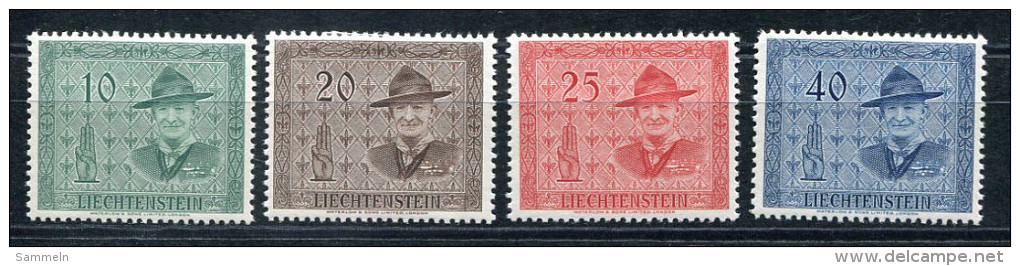 3693 - LIECHTENSTEIN - Mi.Nr. 315-318, Falzsatz Lord Baden-Powell - Neufs