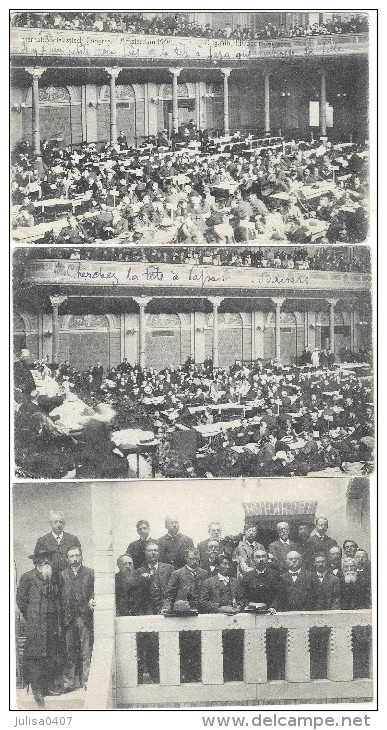AMSTERDAM (Pays Bas) Ensemble De 3 Cartes Congrès Socialiste 1904 - Amsterdam
