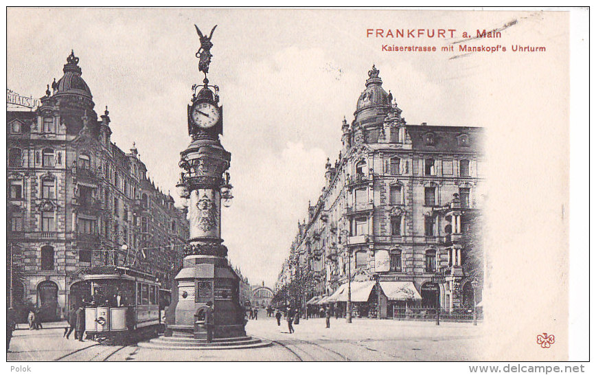 Ao - Cpa FRANKFURT A. Main - Kaiserstrasse Mit Manskopf's Uhrturm (précurseur) - Frankfurt A. Main