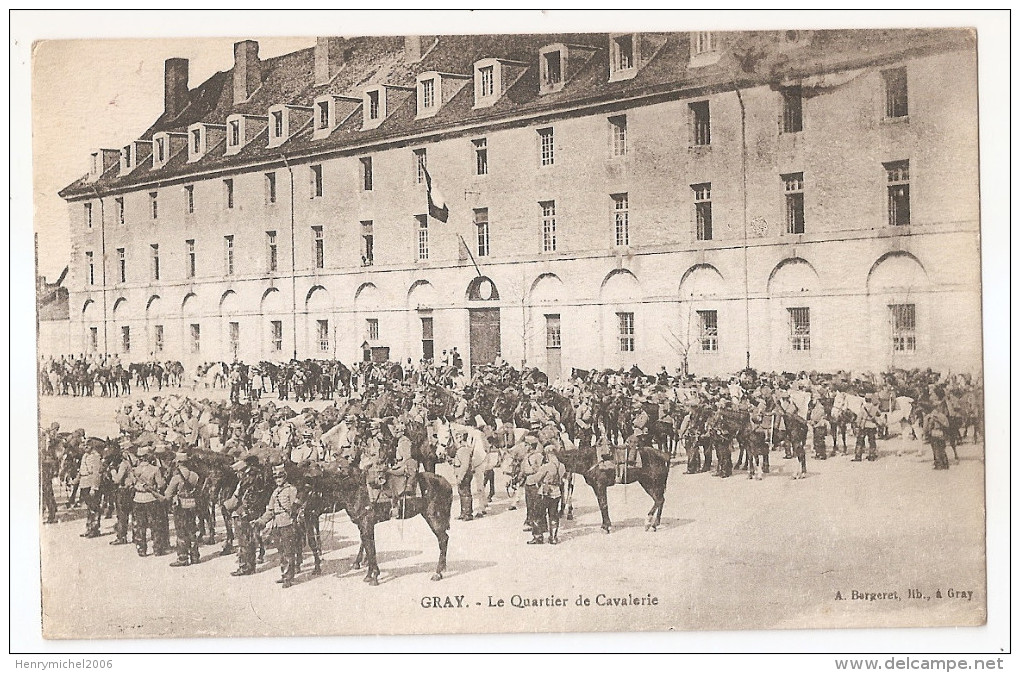 Haute Saone - 70 - Gray - Le Quartier Cavalerie Cachet Marcophilie FM 12 Regt De Hussard Franchise Militaire 1916 - Gray
