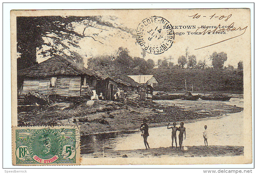 24740 Sierra Leone - Freetown - Creek In Congo Town -sans Ed Enfant Barque Maison - Sierra Leone