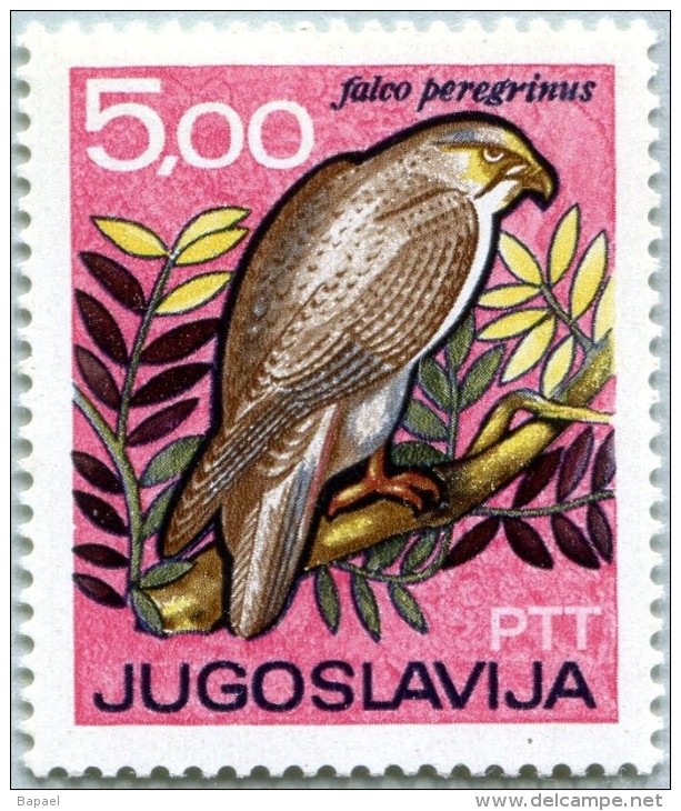 N° Yvert 1125 - Timbre De Yougoslavie (1967) - MNH - Faucon Pélerin (JS) - Unused Stamps