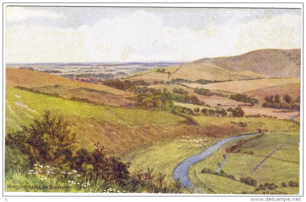 A R Quinton - Hindover Hill Nr Seaford Colour Postcard - J Salmon 2059 - Unused - Quinton, AR