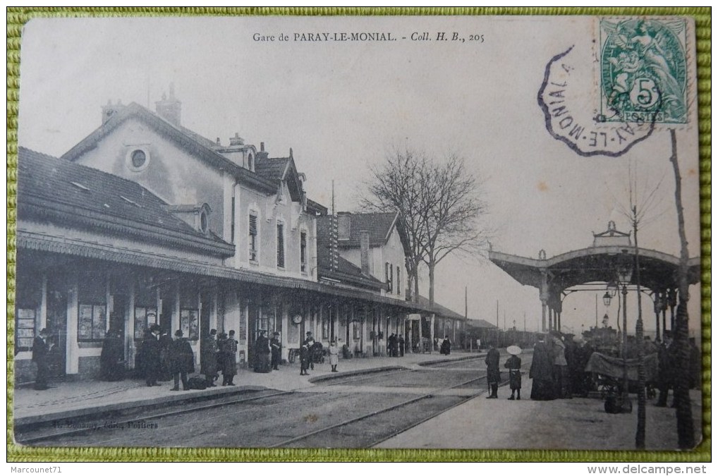 71 CPA PARAY LE MONIAL LA GARE COLLECTION H B 205 - Paray Le Monial