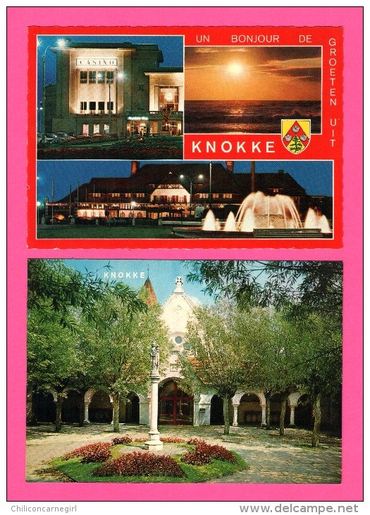 Lot De 14 Cartes De Knokke - Vue Aérienne - Plage Et Digue - Place Van Bunnen - Albert-Plage - Casino - VAN MIEGHEM - 5 - 99 Postkaarten