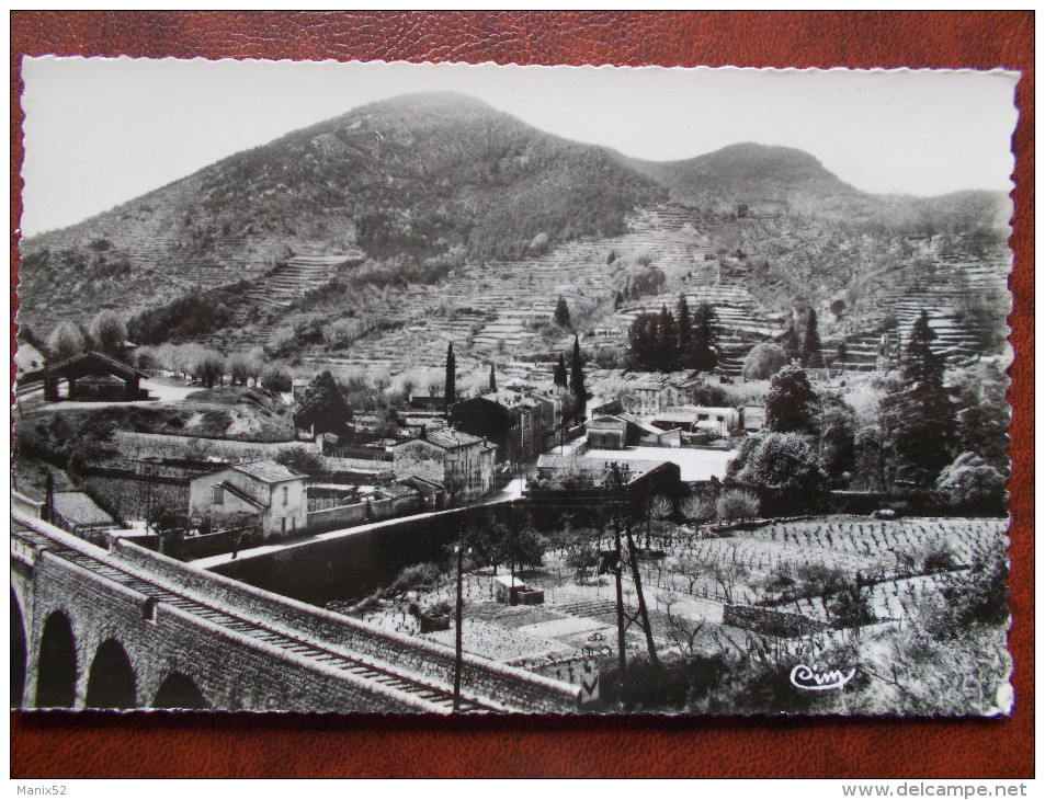 30 - SUMÈNE - Vue Générale Et Terrain E.P.S. (Pont Et Voie Ferrée) CPSM - Sumène