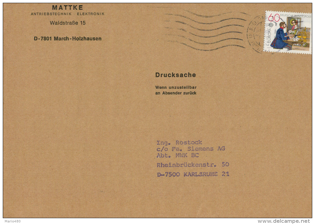 GERMANIA  FEDERALE  BUSTA COMMERCIALE  ANNO 1980   (VIAGGIATA) - Briefomslagen - Gebruikt
