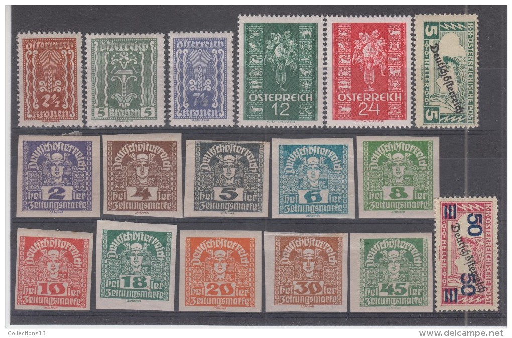 AUTRICHE - Lot  121 Timbres - Colecciones