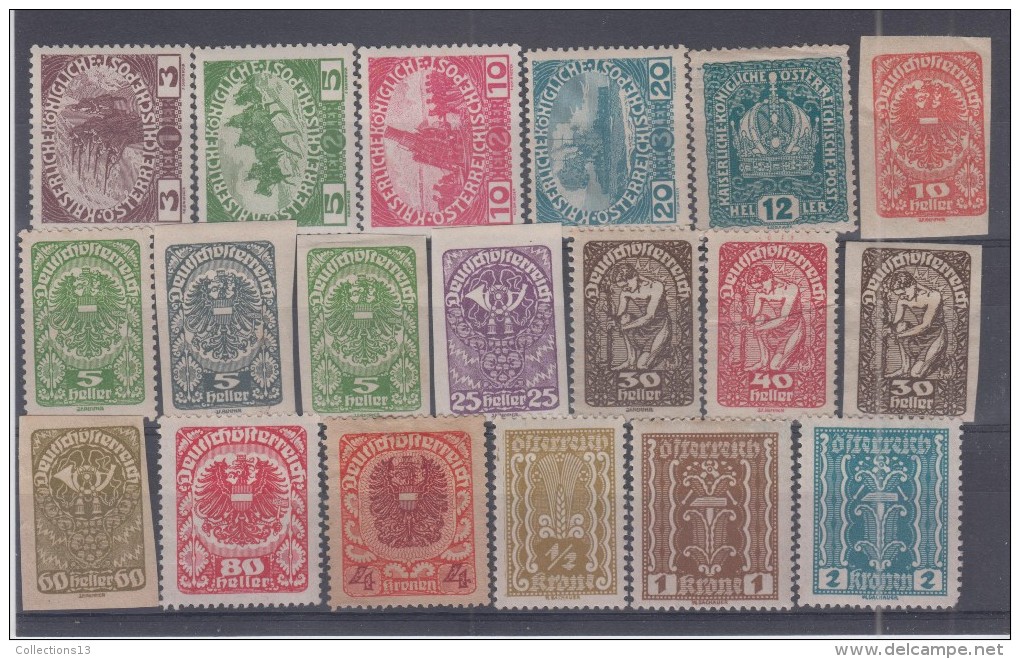 AUTRICHE - lot  121 timbres