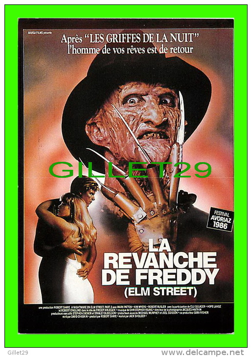 AFFICHES SUR FILM - "LA REVANCHE DE FREDDY"  FILM DE JACK SHOLDER, PATTON &amp; MYERS - No E 302- ÉDITIONS F. NUGERON - - Affiches Sur Carte