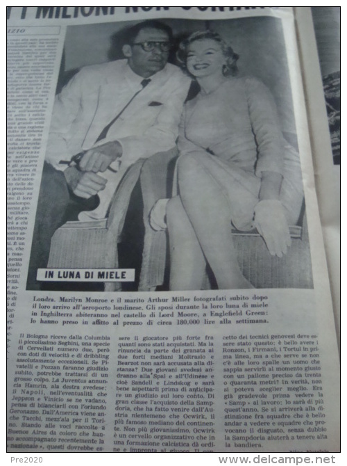 EUROPEO 1956 ISCHIA LACCO AMENO MARILYN MONROE ARTHUR MILLER PRATOLINO COPERTINA STACCATA - Altri & Non Classificati