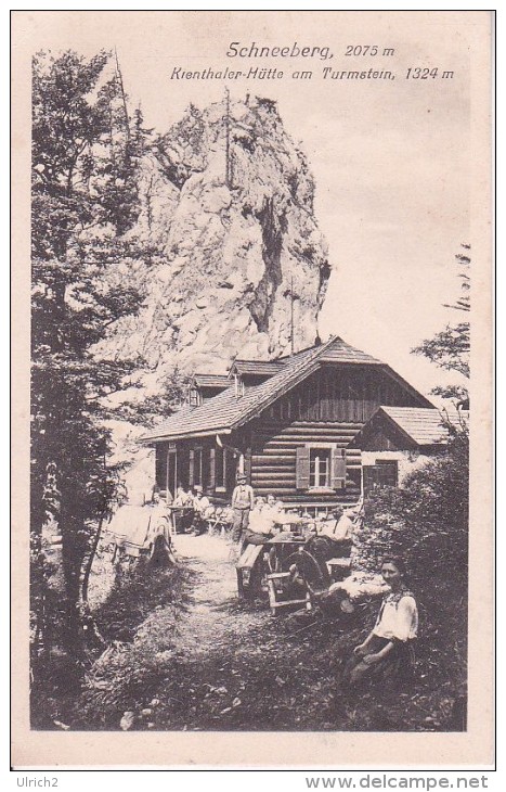 AK Schneeberg - Kienthaler Hütte Am Turmstein - 1924 (18824) - Schneeberggebiet