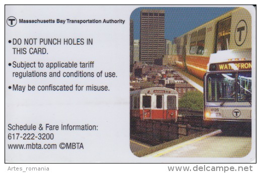 USA - United States Of America - Massachusetts - Subway And Bus Travel Card - - Monde