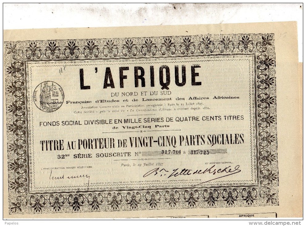 1897 PARIGI - L´AFRICA DEL NORD E DEL SUD - Afrika