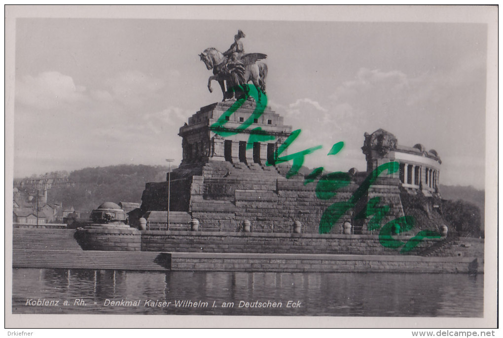 Koblenz, Denkmal Kaiser Wilhelm I. Am Deutschen Eck, Um 1940 - Denkmäler