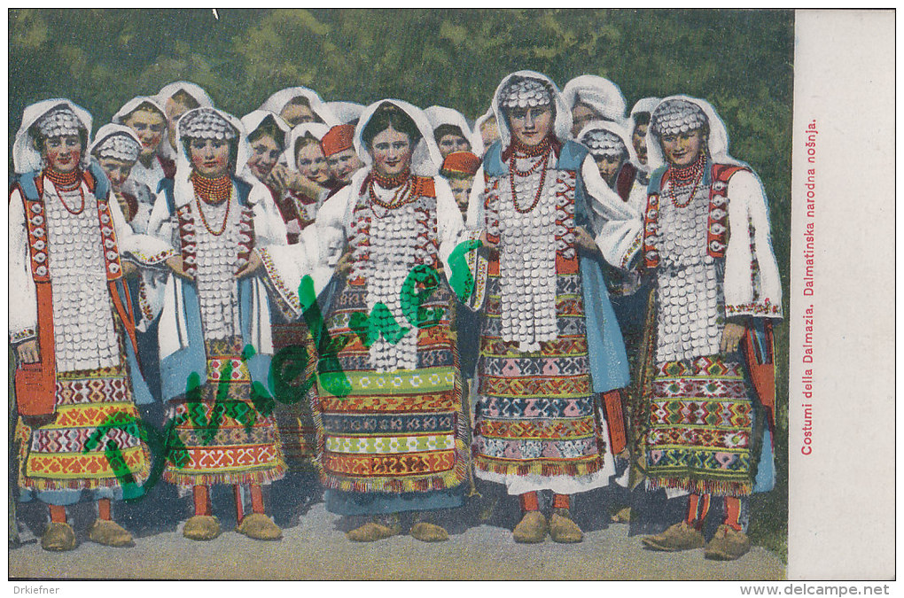 Dalmatinische Trachten, Costumi Della Dalmazia, Dalmatinska Narodna Nosnja, Um 1910 - Europe