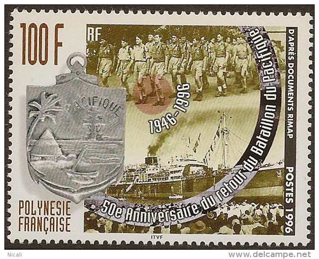 FRENCH POLYNESIA 1996 100f WW2 SG 752 UNHM #OQ134 - Neufs