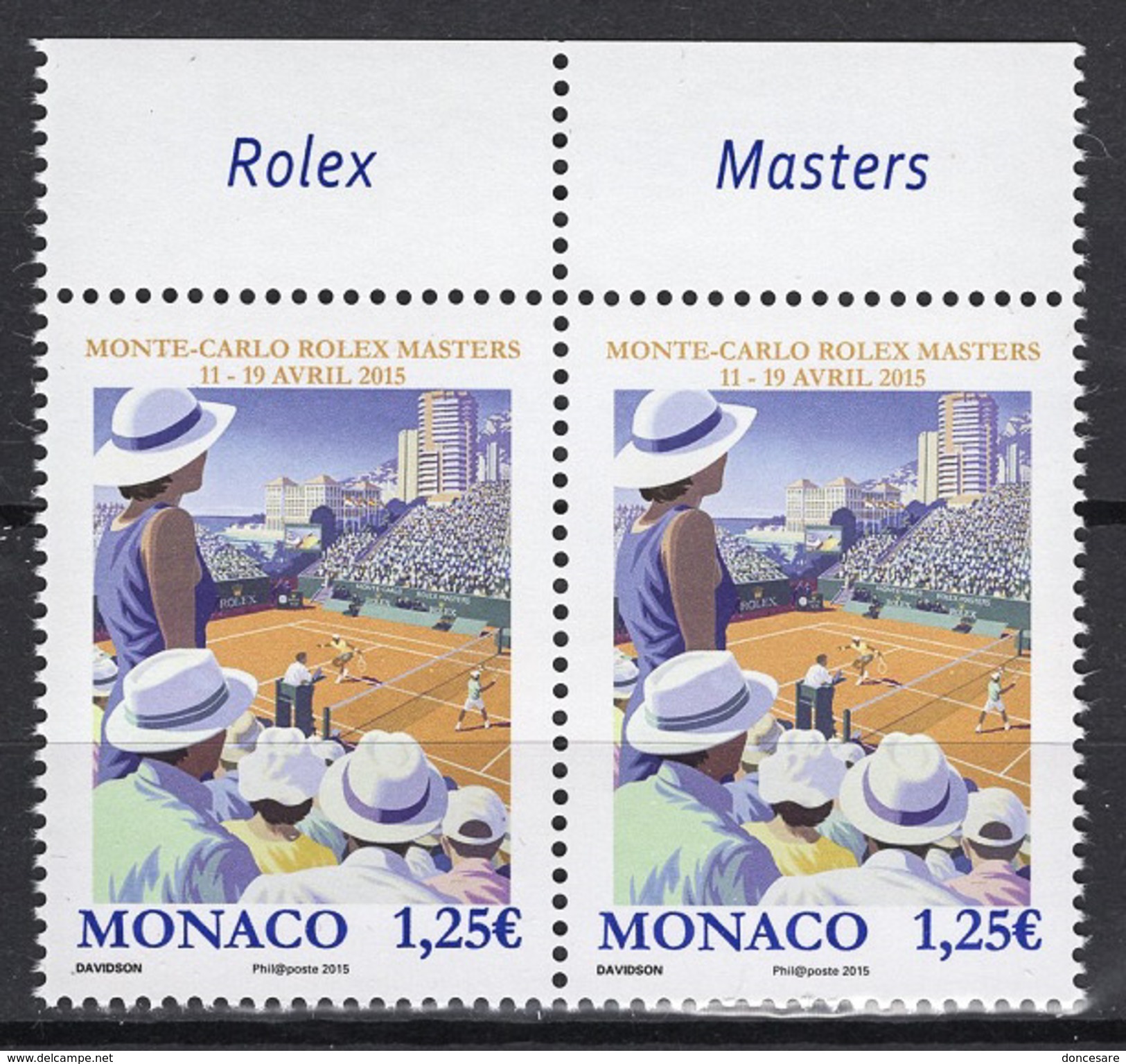 MONACO 2015 PAIRE - N° 2961 - MONTE-CARLO ROLEX MASTERS 2015 - NEUFS ** /G17 - Unused Stamps