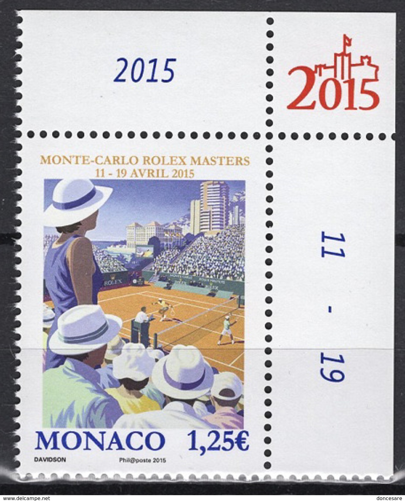 MONACO 2015 - N° 2961- MONTE-CARLO ROLEX MASTERS 2015 - NEUF ** /G17 - Unused Stamps