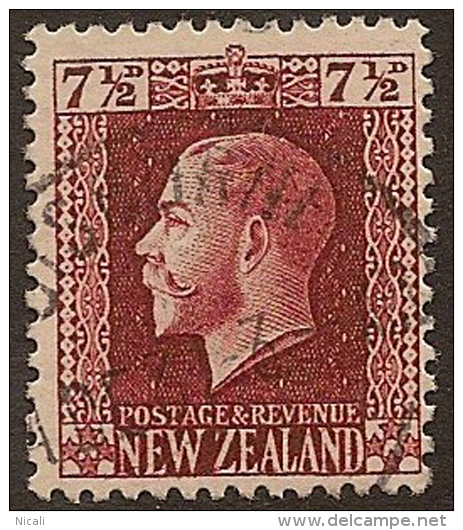 NZ 1915 7 1/2d Red-brown KGV SG 426 U #OJ178 - Used Stamps