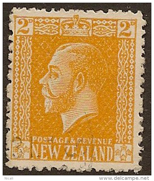 NZ 1915 2d Orange Yellow SG 451b U #OK65 - Used Stamps