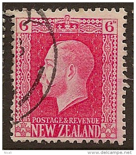 NZ 1915 6d Carmine P14x14.5 SG 425d U #OK46 - Oblitérés