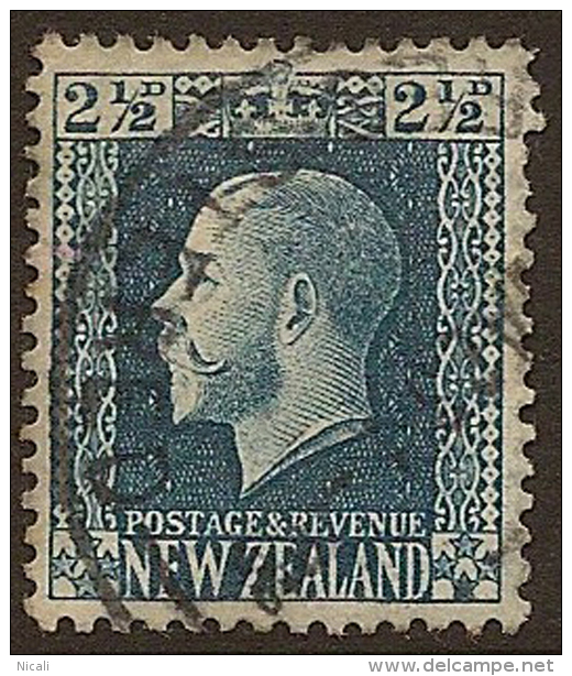 NZ 1915 2 1/2d Blue P14x14.5 SG 419a U #OK36 - Oblitérés