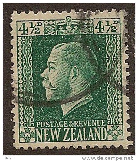 NZ 1915 4 1/2d Deep Green KGV SG 423 U #OJ175 - Gebraucht