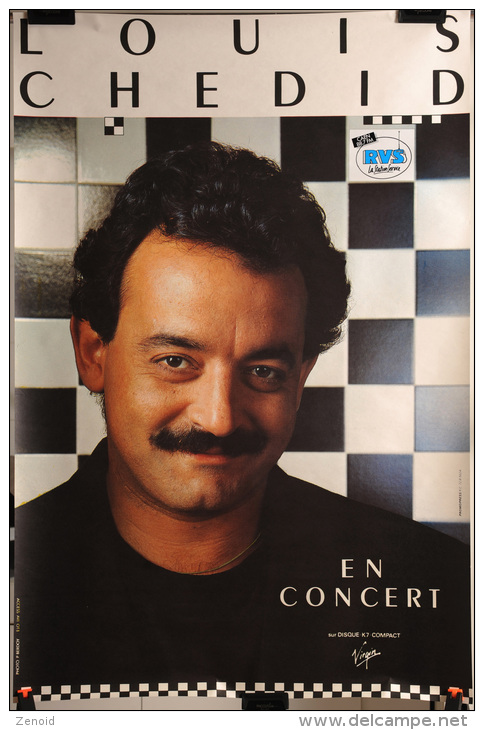 Affiche Originale Concert Louis CHEDID - 1986 - Affiches & Posters