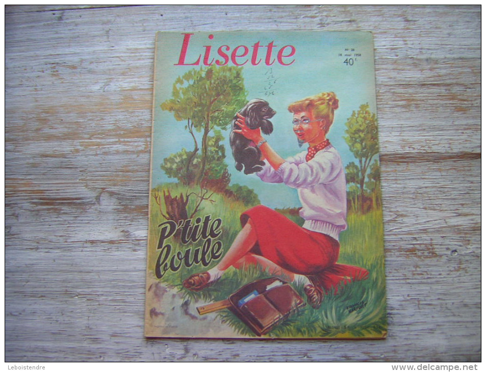 JOURNAL   LISETTE   N ° 20  18 MAI 1958   P'TITE BOULE - Lisette